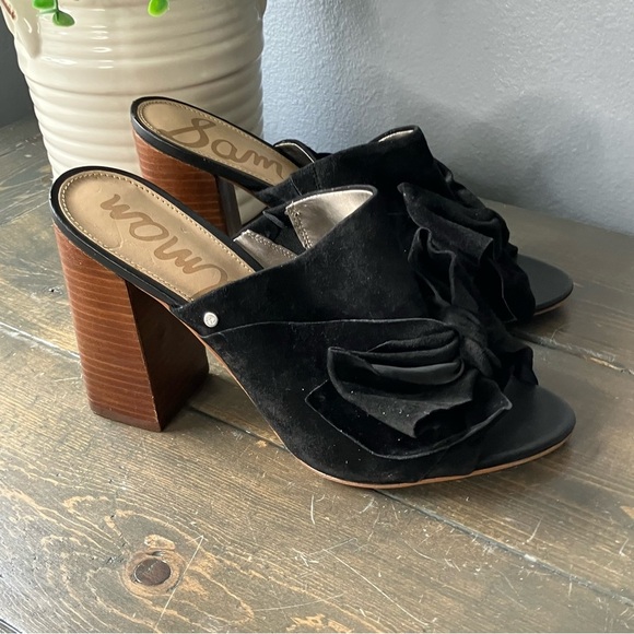 Sam Edelman Mules 10 Women’s Brown Black Yumi Bow Casual Slip-on Summer Boho - Picture 3 of 9